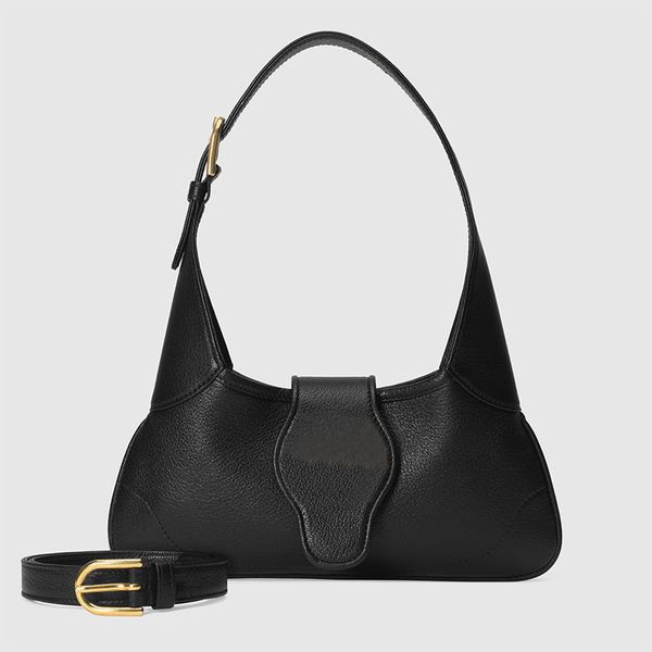 

27cm crescent designer bag flat shoulder half moon bags women crossbody underarm shop bags handbags purse genuine leahter flap tote 2 letter