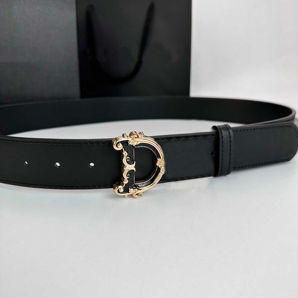 

men designer belt classic vintage letter smooth buckle casual belts width 4cm luxury women dress decorative belt, Black;brown