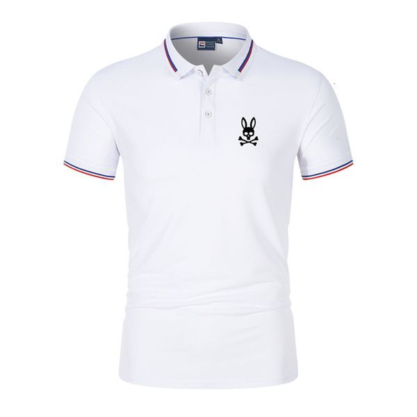 

men's polos polo shirt for men summer cotton t-shirt lapel short sleeve fashion micro standard ghost rabbit print polo shirt 230130, White;black