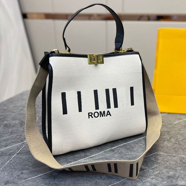 

canvas hand bag women designer tote bags women luxury handbags shoulder bags full letter printing purse large capacity twist lock pouch remo