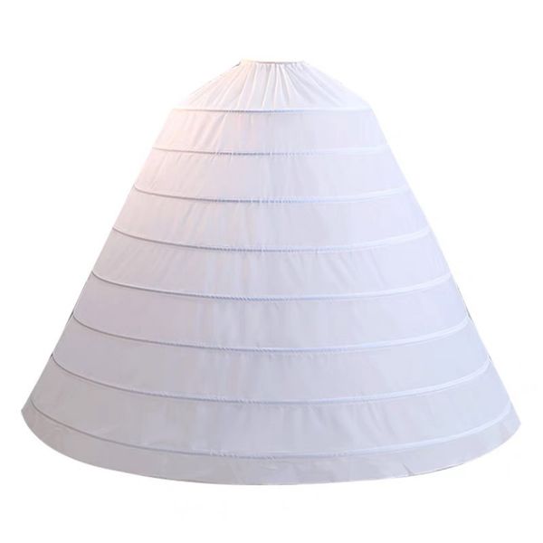 

8 hoop wedding petticoat underskirt for ball gown dress crinoline accessories, White