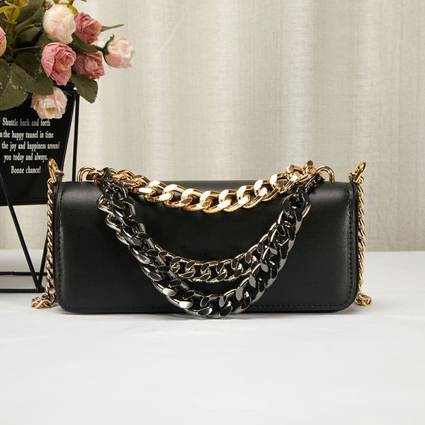 

tricolor chain bag flap women handbags crossbody shoulder bags designer bag luxury small purse cowhide genuine leather hardware buckle 11 co