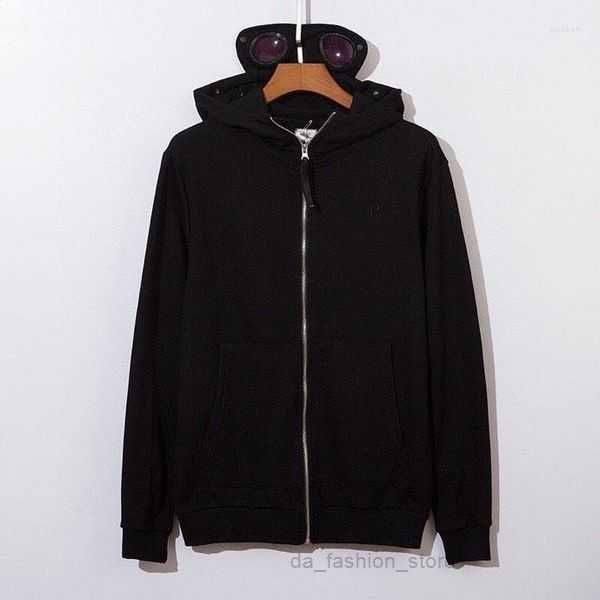 

cp men's hoodies cp embroidered cardigan zipper glasses hoodie coat for men 1 tkz5, Black