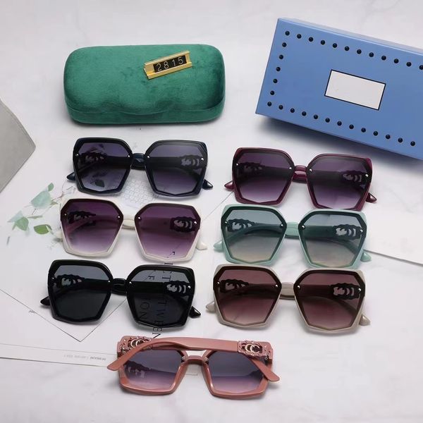 

designers sunglasses fashion luxury sunglass uv resistant for women men letter beach shading glasses with box very good lfbz, Blue