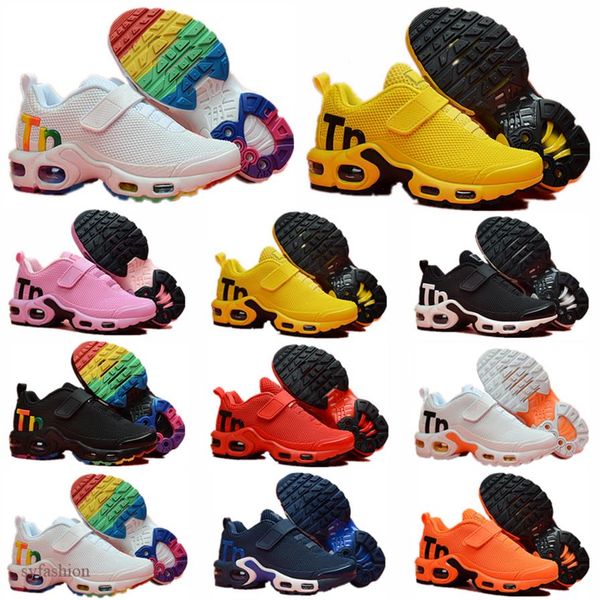 

2020 tn plus kpu magic button cushion trainer children running shoes boy girl young kid sport kids sneaker 65i, Black