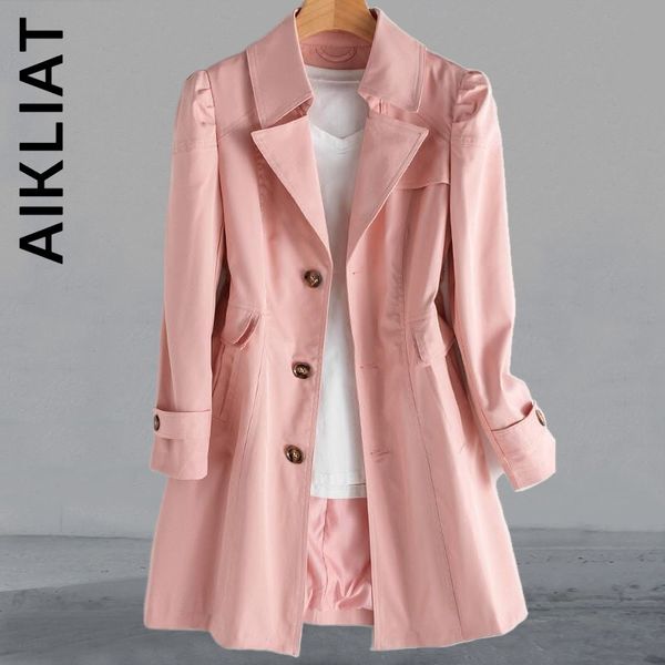 

women's trench coats aikliat women elegant long winter trench coat loose women's coat fashion arrival coat casual parkas trench wa, Tan;black