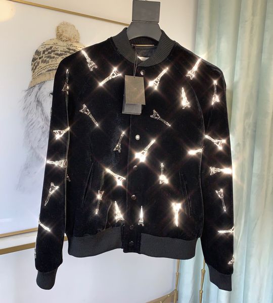 

customized handmade jacket, customized diamond silk velvet jacket, men's and women's diamond pagoda, elegant, noble and fashionabl, Black;brown