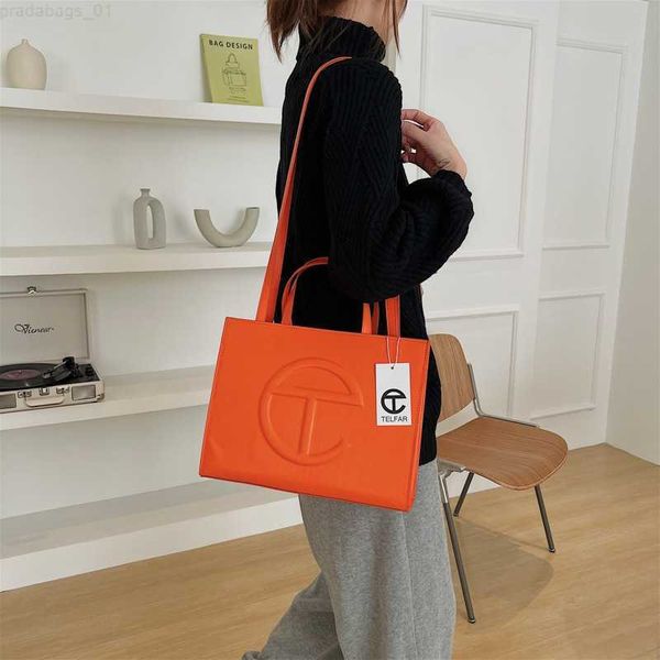 

fashion brand handbag portable women's bag simple one shoulder messenger 2023 embossed solid color large capacity pu tote