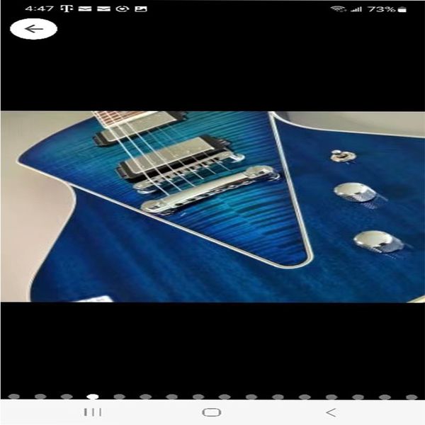 

blue maple tiger veneer, ebony fingerboard electric guitar