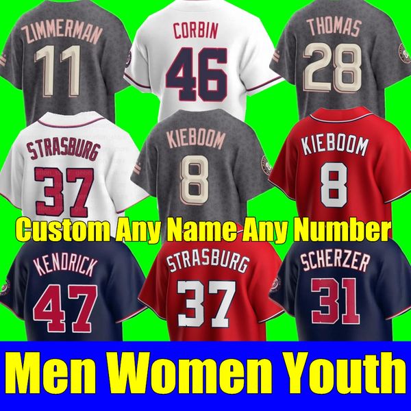 

2023 s-4xl stephen strasburg jersey ryan zimmerman baseball carter kieboom cj abrams nationals keibert ruiz cherry blossom city connect nels, Blue;black