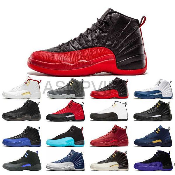 

2022 12s 12 original basketball shoes for man black purple bulls dark grey fiba game french blue gym red indigo michigan o-black reverse ymd
