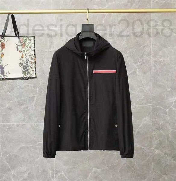 

men's jackets designer mens jacket hooded spring autumn style for men women windbreaker coat long sleeves kh63, Black;brown