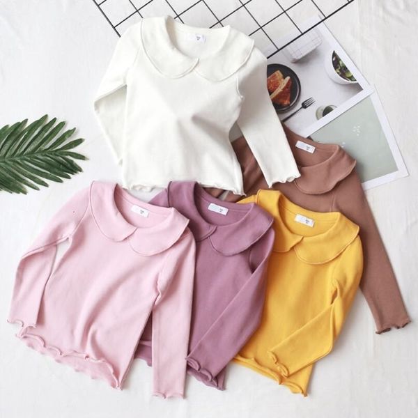 

t-shirts autumn winter baby toddler school girls t shirt kids t shirts long sleeve cotton girl shirts blouse tees children clothes 230130, Blue