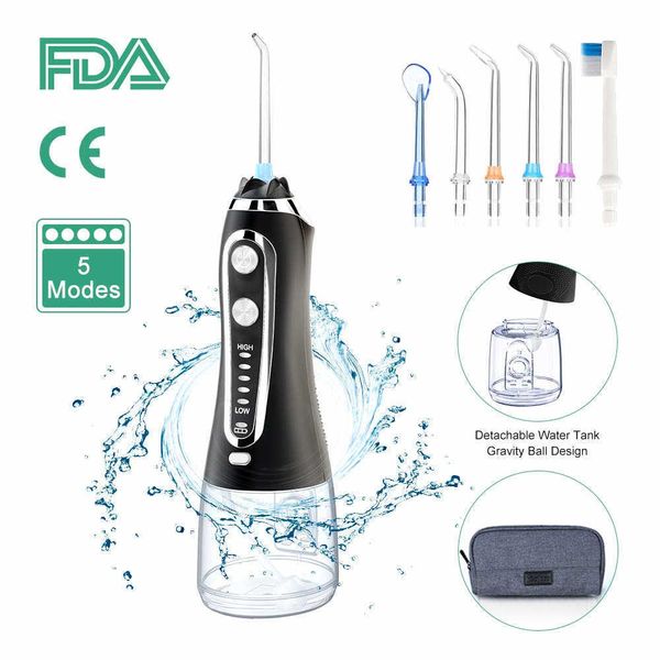 

oral irrigators other hygiene irrigator electric water flosser teeth portable jet tooth cleaner usb rechargeable cleaning tools 5 modes 300m