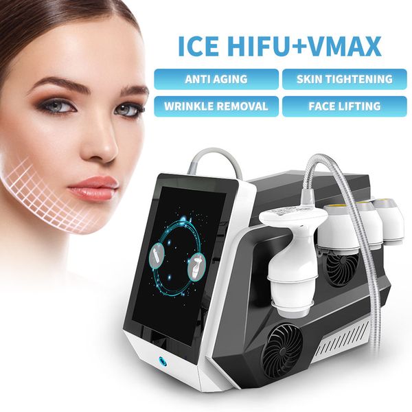 

multi-functional ice hifu beauty equipment ultrasound cryo hifu skin tightening radar carving hifu machine body slimming fat dissolving vmax, Black;white