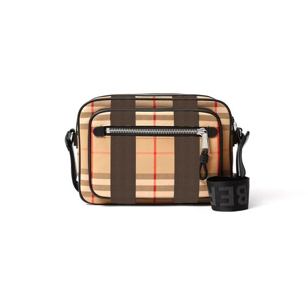 

luxurys designer 7a quality nylon clutch bags handbags vintage check and leather crossbody men women's wallet messenger tb camera strip