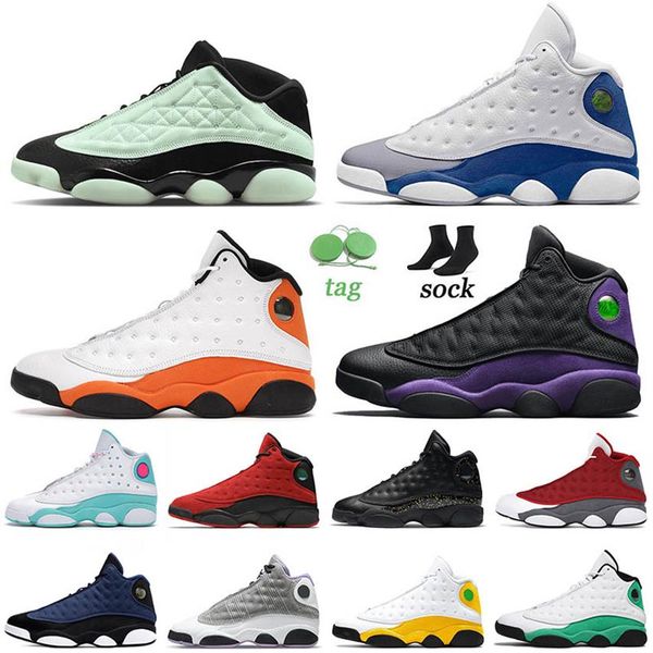 

13 13s xiii basketball shoes mens jumpman singles day french blue starfish court purple phantom lucky green flint outdoor trainers222e