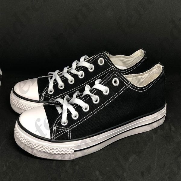 

in stock femininas canvas shoes women and men,high low style classic casual sneakers big size 35-46 comfortable238j, Black