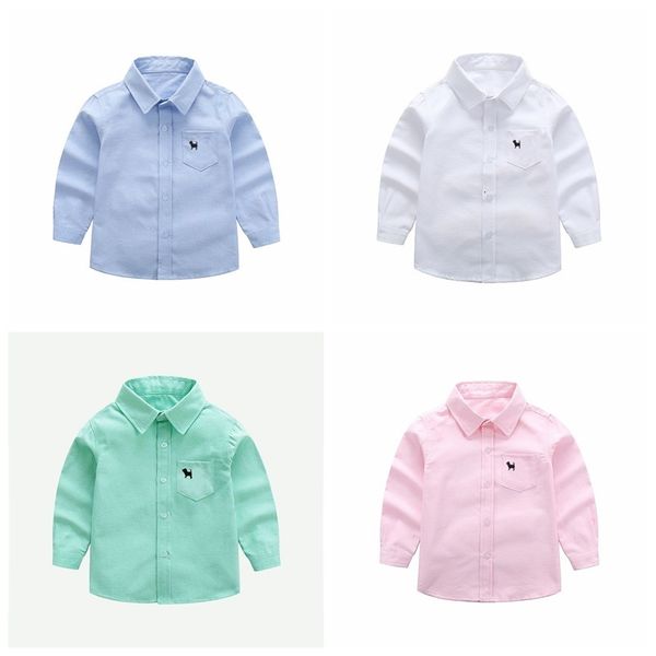 

kids shirts ienens boys shirts clothes solid color baby long sleeve shirts kids spring tees shirts children casual blouse 230130, White;black