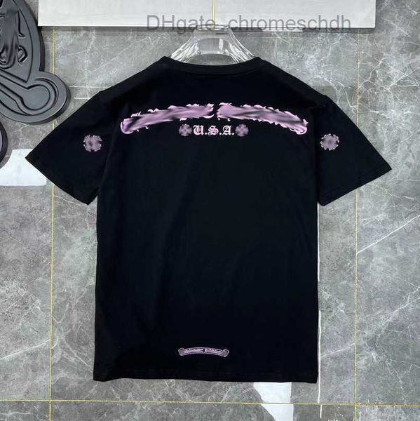 

men's t luxury shirt classic brand tees men women sanskrit letter sweatshirts short sleeve horseshoe designer couple t-shirts cross te, White;black