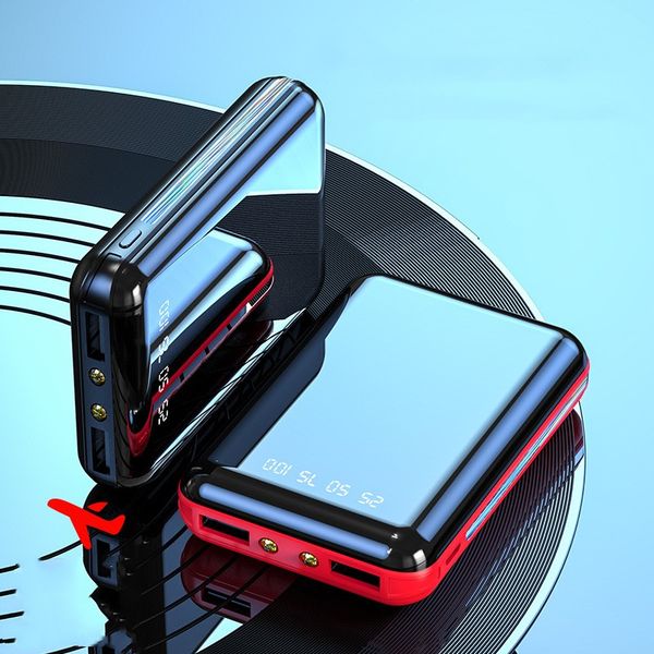 

phone power banks portable mini 20000mah power bank external battery 2usb lcd digital display fast charging powerbank charger