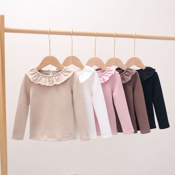 

t-shirts spring autumn winter baby toddler clothes girls t shirt cotton tee kids t shirts girl shirts long sleeve girls white blouse 230130, Blue