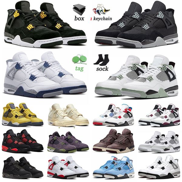 

jorda 4s midnight navy basketball shoes jordens sneakers jumpman 4 black canvas canyon purple royalty tour yellow psgs what the sail men