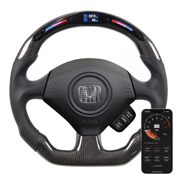 

carbon fiber racing wheel for honda s2000 led performance steering wheel