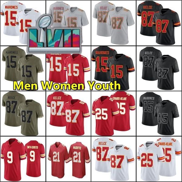 

patrick mahomes travis kelce isiah pacheco custom football jerseys harrison butker nick bolton creed humphrey kansases city chris jones chie, Black;red