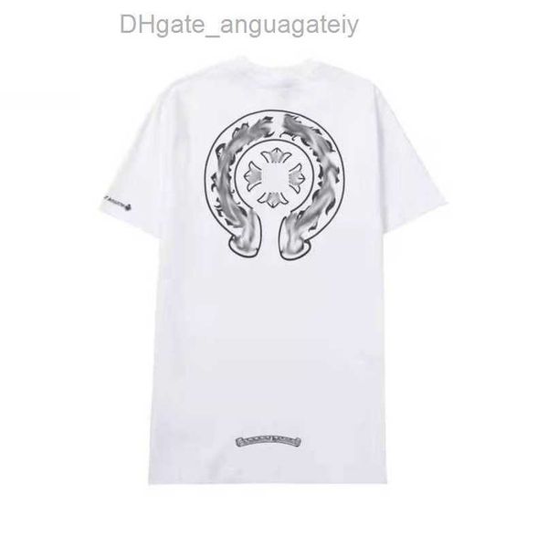 

men's fashion luxury t shirt brand tees men women sanskrit letter couple t-shirt sweatshirt horseshoe flower short sleeve polos cross, White;black