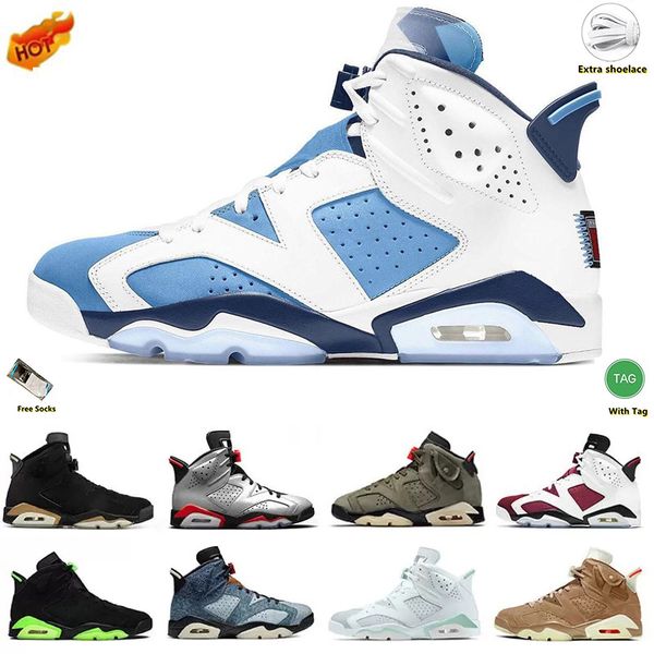 

6 6s mens basketball shoes metallic silver georgetown unc red oreo british khaki olive black infrared electric green dmp carmine men trainer