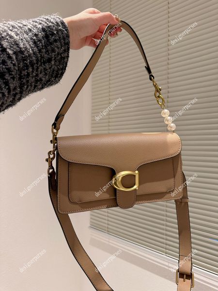 

tz fashion pearl chain bacchus bags designer bags classic tabby handbag luxury cowhide shoulder crossbody bag women vintage versatile flap s