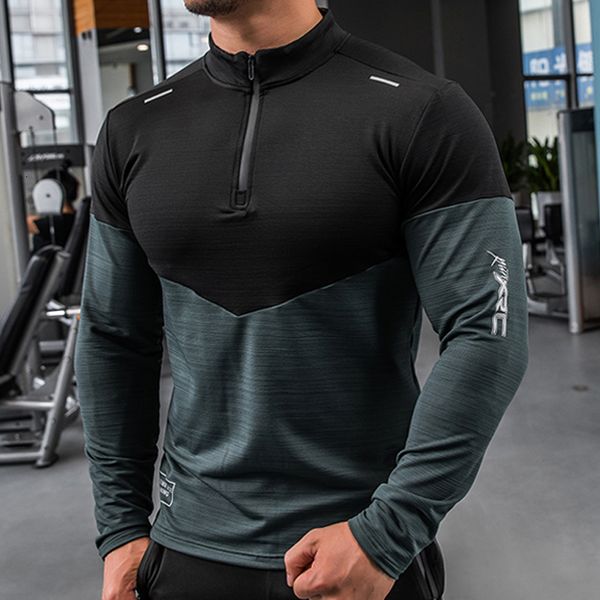 

men's t-shirts mens gym compression shirt male rashgard fitness long sleeves running clothes homme tshirt football jersey sportswear dr, White;black