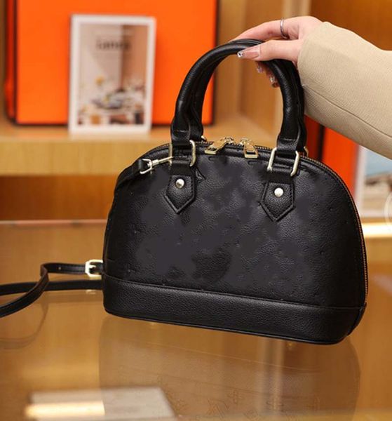 

women shoulder bags chain messenger bag leather handbags black embossed shell bag wallet purse ladies cosmetic crossbody bags tote