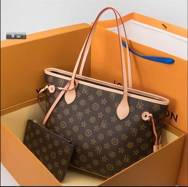 

shopping bags designers 2pcs/set with wallet women mini genuine leather medium fashion handbags large composite bags