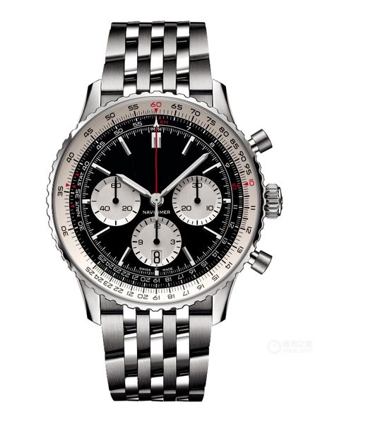 

mens watches 50mm stainless steel vk chronograph wristwatch super luminous watcherproof watch montre de luxe, Slivery;brown