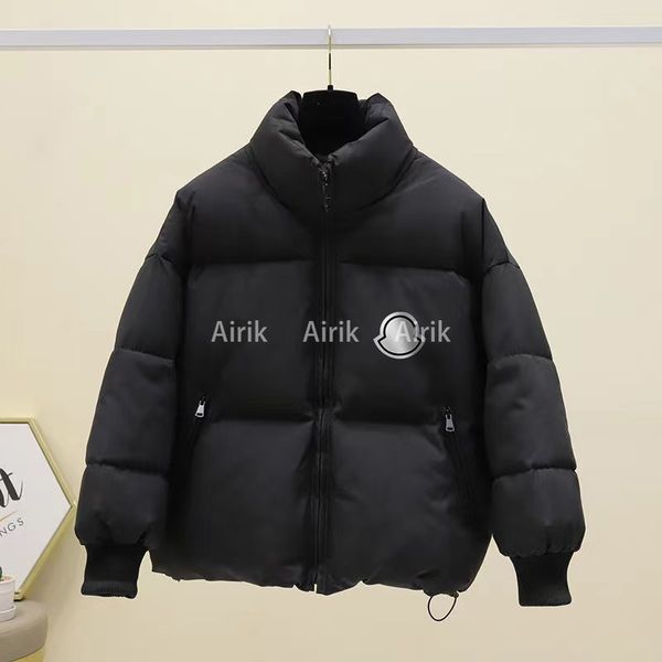

womens parkas down coat maya fashion jacket classic flower printed parka warm outwear casual windbreaker women clothing, Black