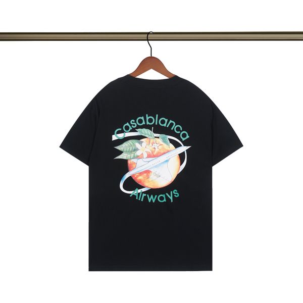 

designer mens t shirt summer style tshirts embroidery casablanc letter printing loose tees trend short sleeve casual shirts asian size s-xx, White;black