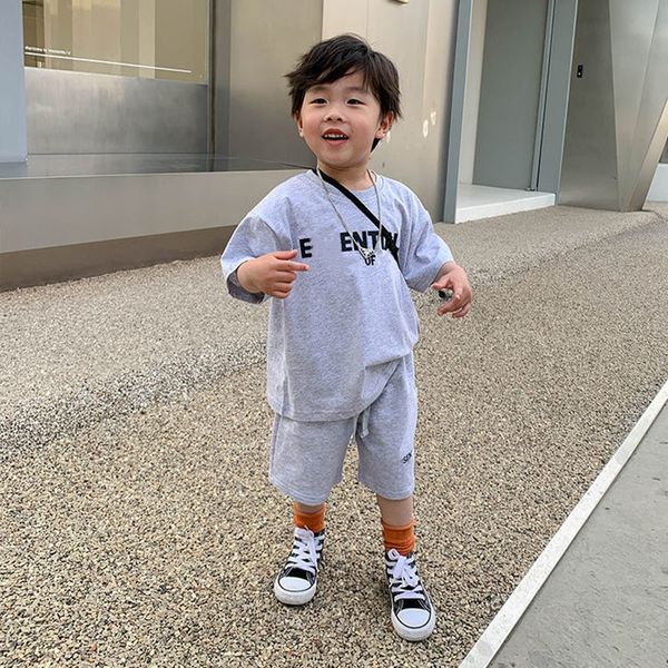 

kids clothes sets essential designer t shirts suits ess boys girls casual short sleeve tracksuit toddlers youth tshirts pants shorts infants, White