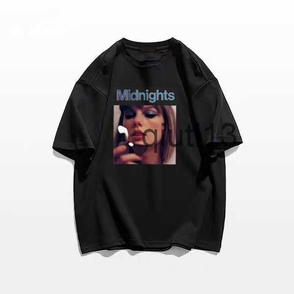 

men's t-shirts taylor new album midnights swift same style print t-shirts for men women vintage hip hop t-shirt short sleeves t2301312, White;black