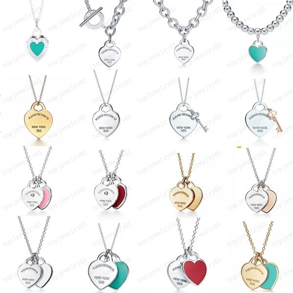 

designer womens love heart necklaces mens 925 silver pendant necklace luxury jewelry on the neck gift for girlfriend accessories wholesale w