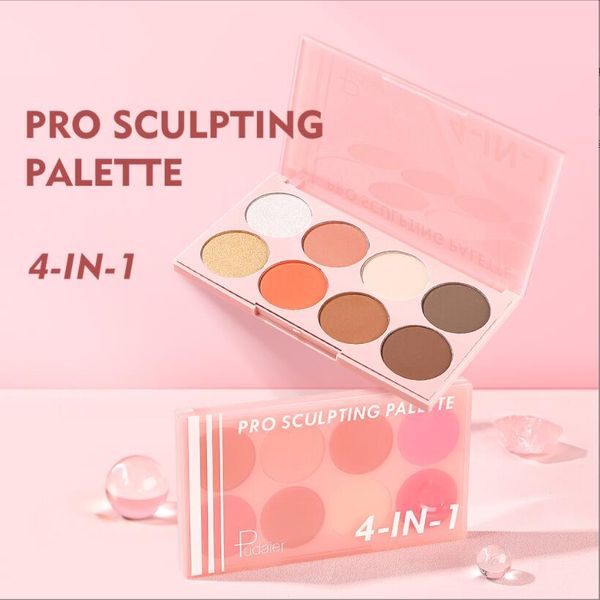 

pudaier 4 in 1 bronzer eye shadow pro sculpting palette including blush and highlighter desert dusk palette