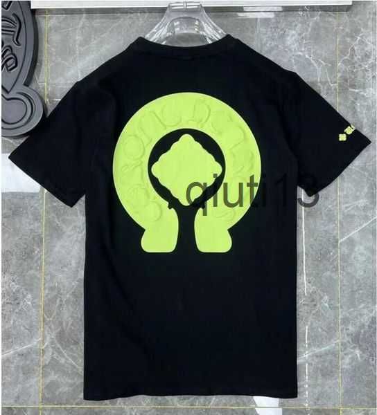 

men's t-shirts luxury mens t shirts ch fashion man tees sanskrit letter t-shirt summer horseshoe flower cross short sleeve designer tsh, White;black