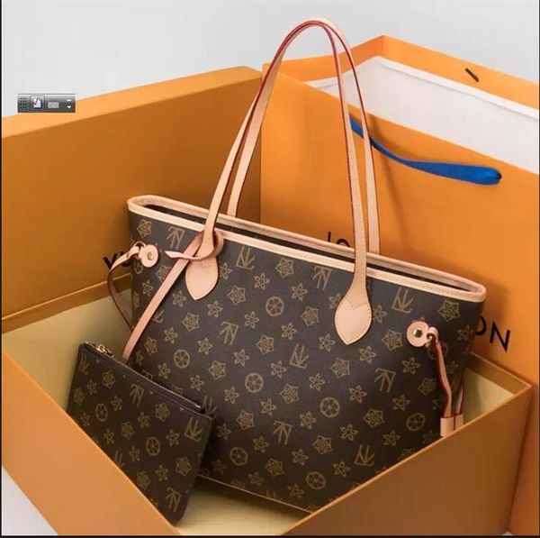

shopping bags designers womens carrier bag shopping genuine handbags purses lady casual totes never coin purse 2pcs set full