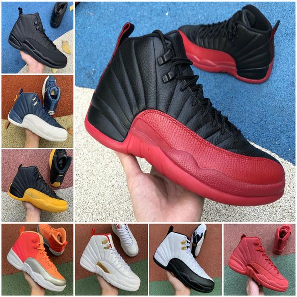 

basketball shoes mens 12 stone blue university gold dark concord reverse flu game ovo white fiba indigo men retroes 12s playoff fr2297