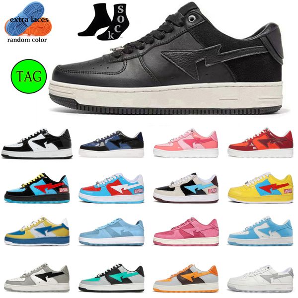 

star designer shoes low black green abc camo pink sax tokyo orange triple white plate-forme leather sneaker fashion street skate trainers bp