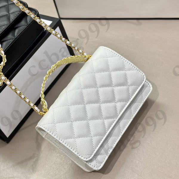 

classic caviar metal handle woc totes bags vintage quilted hardware crossbody matelasse chain multi pockets wallets card holder coins purse