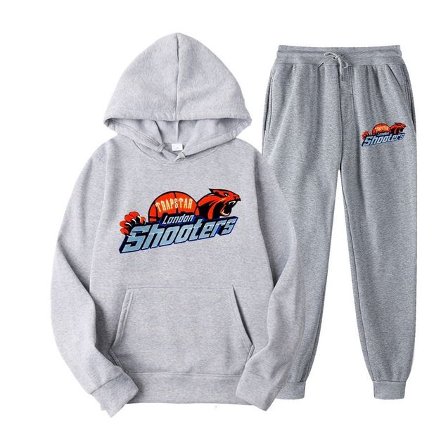 

men's tracksuits autumn men cotton trapstar hoodie set brand tracksuit casual sweatershirt sweaterpants suit london fashion clothing 23, Gray