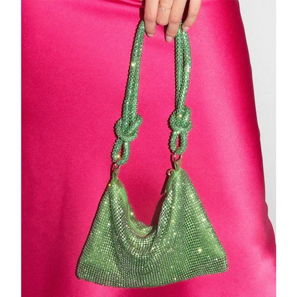 

waist bags solid color diamonds underarm 2023 chains design handbags fashion bright diamond lady bag light luxury brand 230131