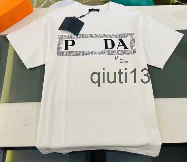 

men's t-shirts 2022ss designer tide t shirts chest letter laminated print short sleeve high street loose oversize casual t-shirt pure c, White;black